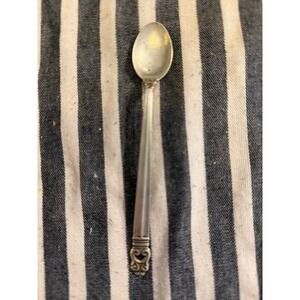 International Silver Royal Danish Sterling Silver Demitasse Spoon USA MCM